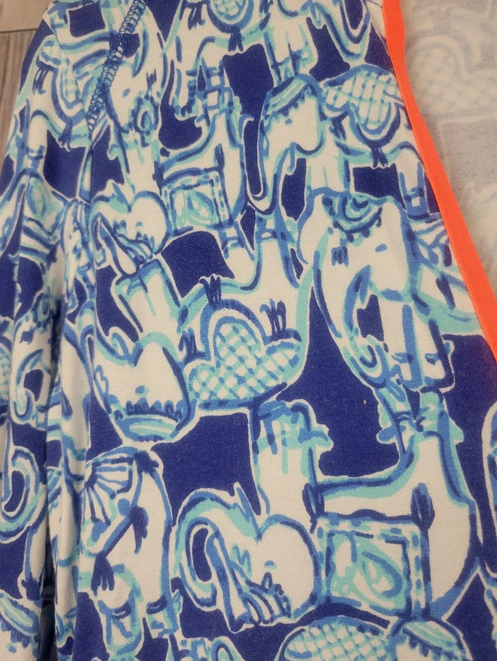 Lilly Pulitzer Gabi Luxletic Get Trunky Elephant Print Hoodie Cover Up Size XS